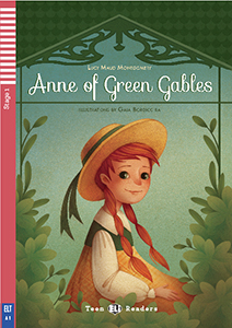 Portada de la adaptación del libro "Anne of Green Gables" para niños de 9 a 12 años del clásico inglés del mismo nombre