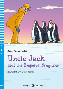 portada del libro en inglés "Uncle Jack and the Emperor Penguins"