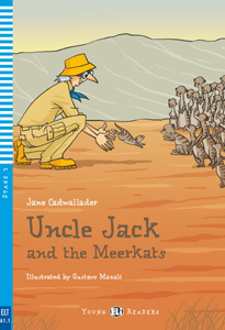 portada del libro en inglés "Uncle Jack and the Meerkats"